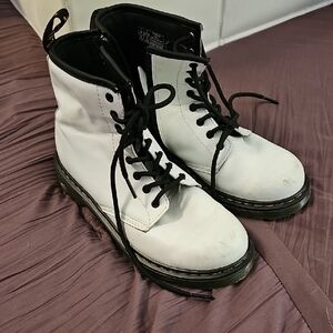 Dr. Martens White Combat Boots